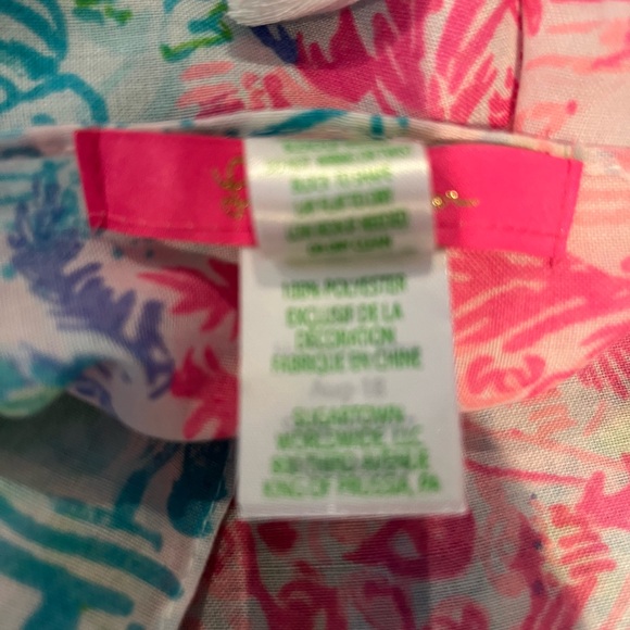 Lilly Pulitzer Multicolor Tropical Scarf 100% Polyester Fabric - Picture 9 of 11